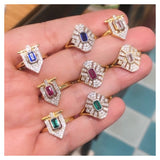 Octogonal Vintage Style Adjustable Ring