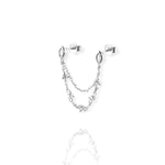 Hook Me Up Floating Chain Marquise Stud Earring